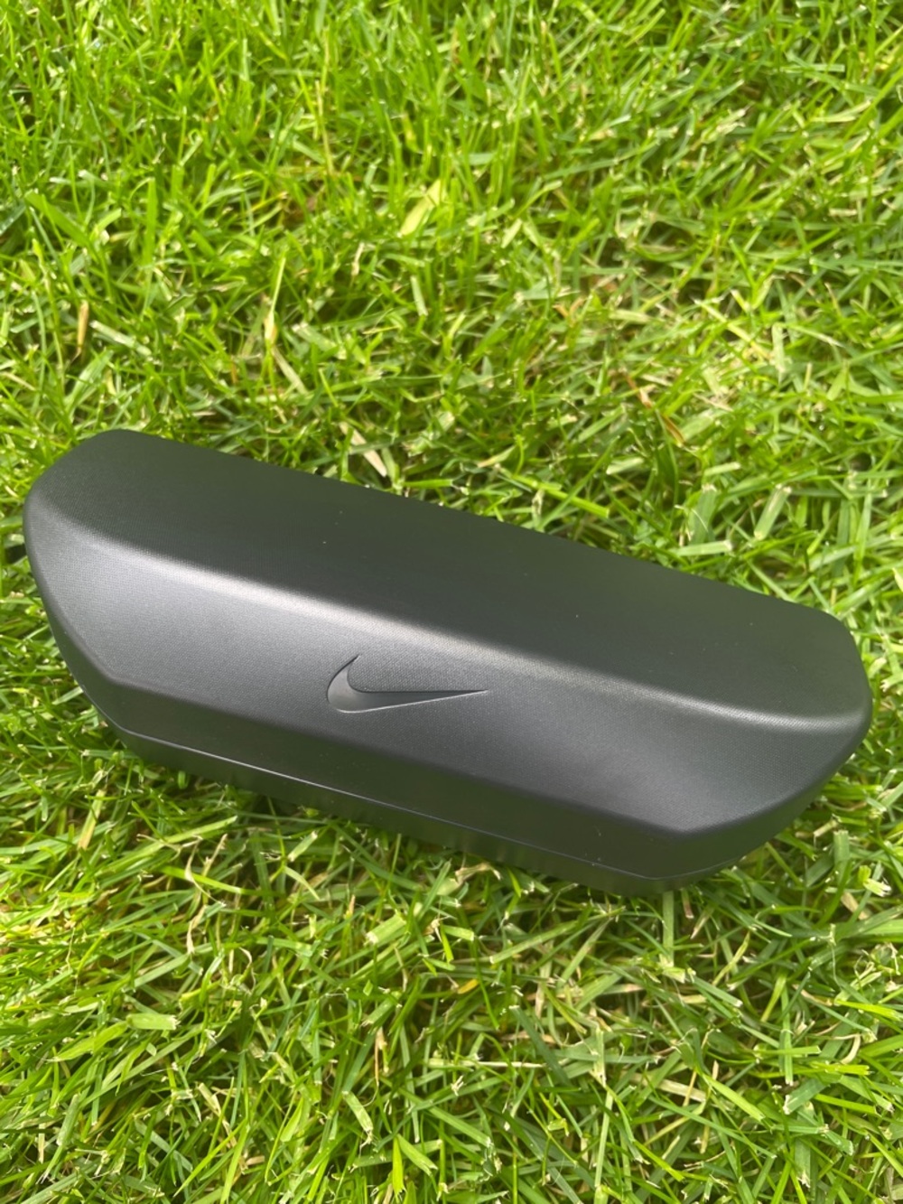 NIKE Hard-Shell Black Sunglass Case with Embossed Sporty Swoosh Lined Interior